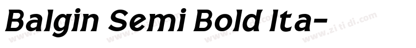 Balgin Semi Bold Ita字体转换